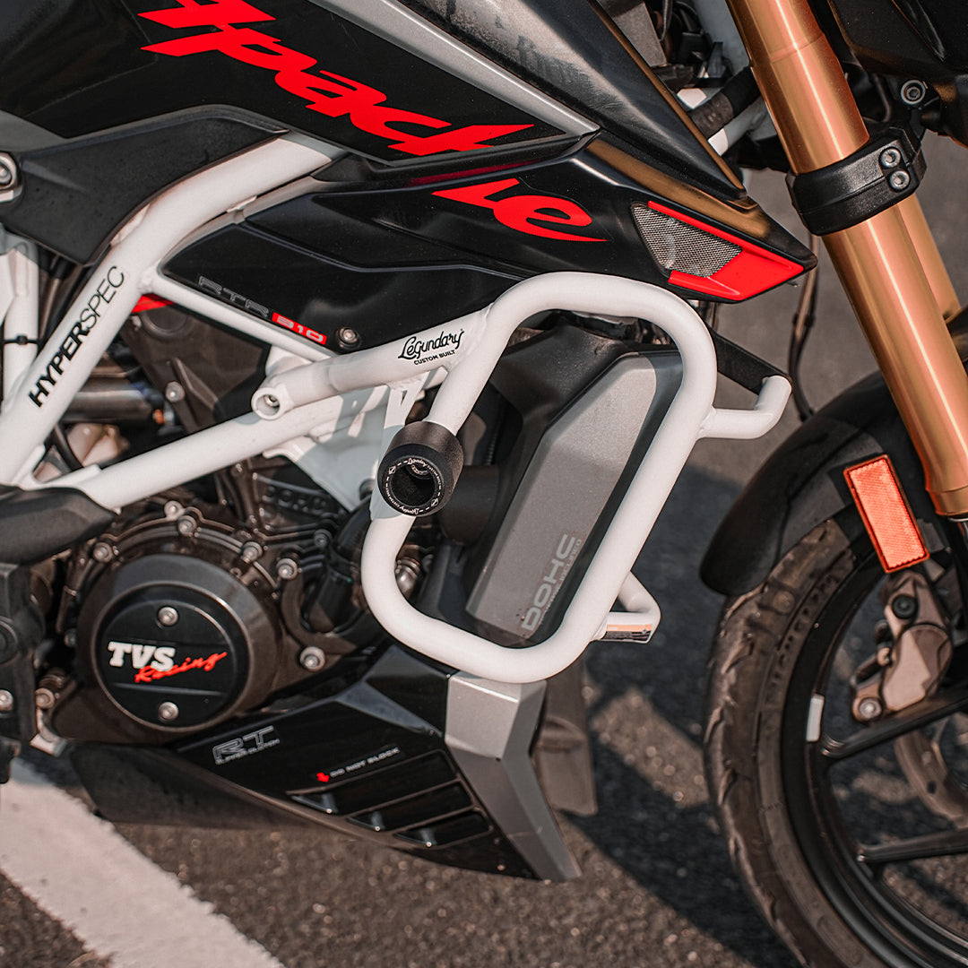 Legundary Apache RTR310 Thanos Crash Guard With Slider - White