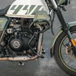 LEGUNDARY Thanos Crash Guard with Slider (Black) for Royal Enfield Scram 440 — Frame & Engine Protection