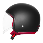Steelbird SBH-67 Vintage DOT 5.O glossy open face helmet Black - side