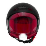 Steelbird SBH-67 Vintage DOT 5.O glossy open face helmet Black - front