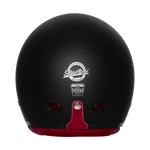 Steelbird SBH-67 Vintage DOT 5.O glossy open face helmet Black - rear