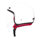 Steelbird SBH-67 Vintage DOT 5.O glossy open face helmet White - side