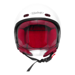 Steelbird SBH-67 Vintage DOT 5.O glossy open face helmet White - front