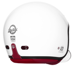 Steelbird SBH-67 Vintage DOT 5.O glossy open face helmet White - rear