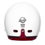 Steelbird SBH-67 Vintage DOT 5.O glossy open face helmet White - with extra brown visor