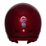 Steelbird SBH-67 Vintage DOT 5.O glossy open face helmet Red - with extra brown visor