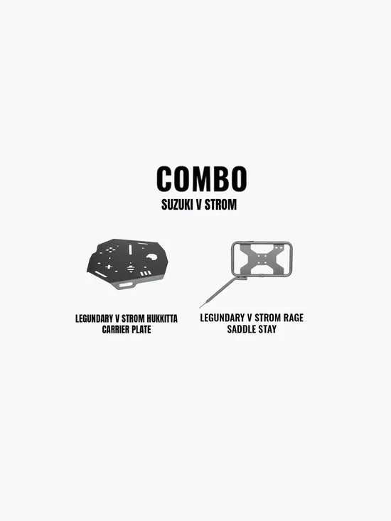 LEGUNDARY Combo for Suzuki V Strom - Hukkitta Carrier Plate + Rage Saddle Stay