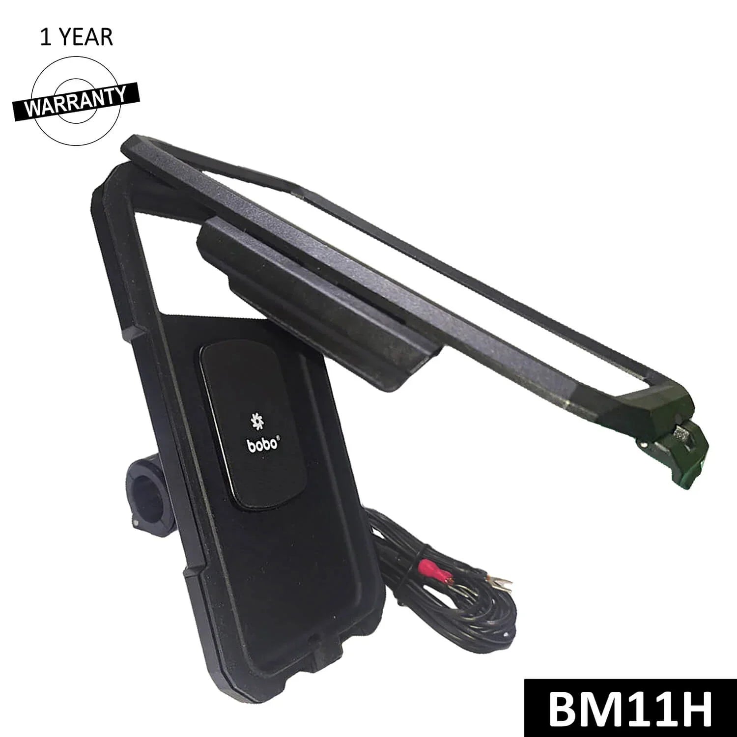 BOBO BM11H/M Fully Waterproof Bike Phone Holder — Fast 15W Wireless & USB-C Charger