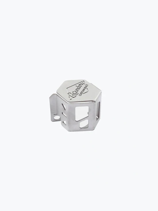 LEGUNDARY Casque Rear Reservoir Guard (Silver) for Royal Enfield Scram 440 — Reservoir Cap Protection