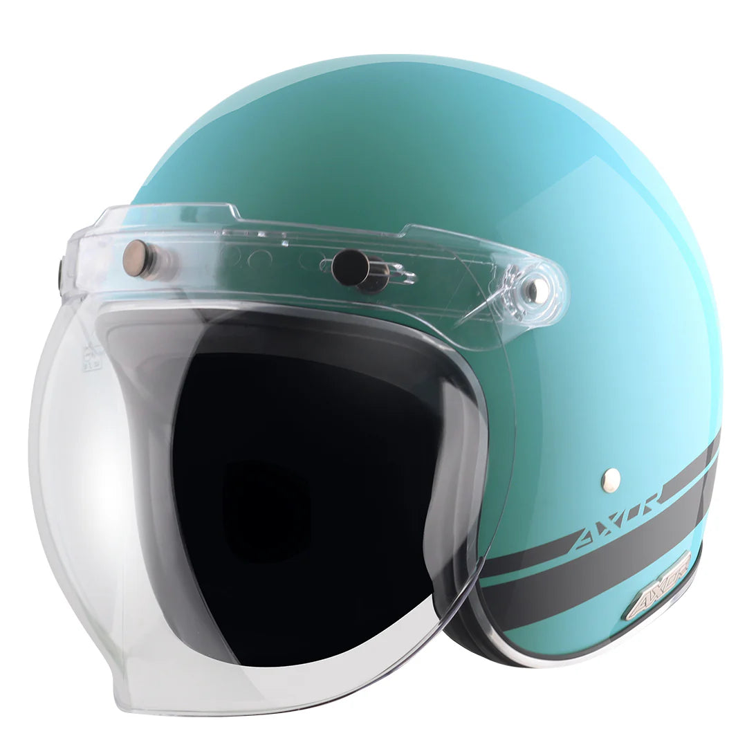 AXOR Retro Jet Sportz S13 Helmet — ISI & DOT Certified Open Face Helmet