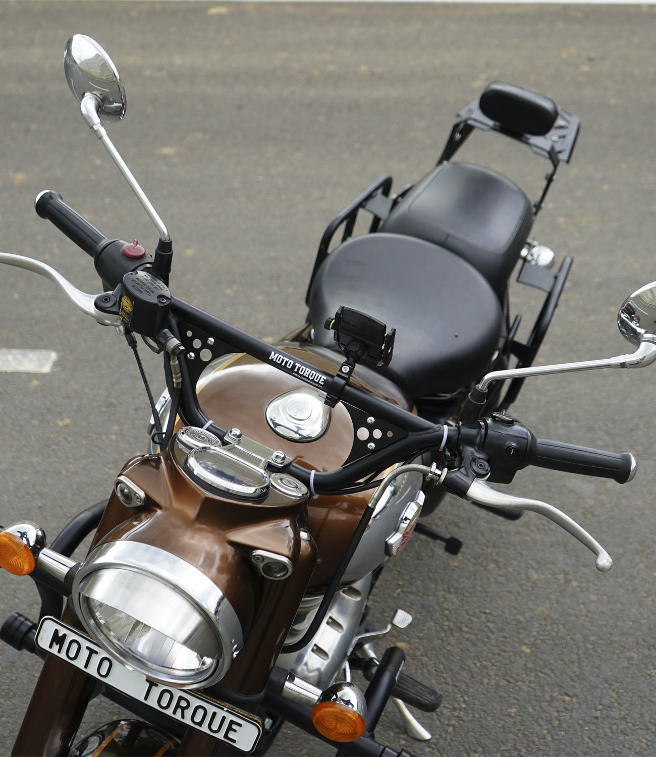MotoTorque Advento Handlebar for Royal Enfield Classic 350 Reborn — Wider Control Bar