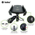BOBO BM6 Jaw-Grip Bike Phone Holder — Fast 15W Wireless Charger
