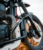 MotoTorque Crash Guard for Yezdi Scrambler - fitted