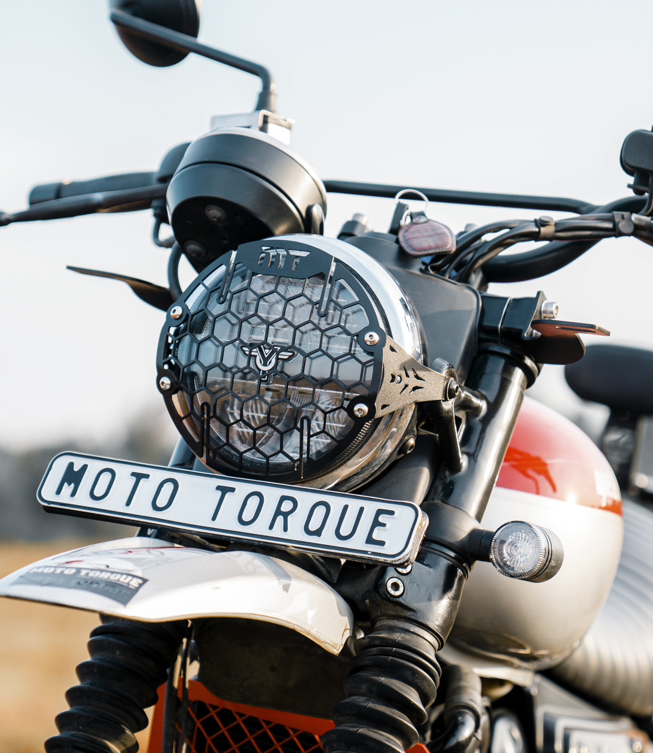 MotoTorque Headlight Grill for Yezdi Scrambler