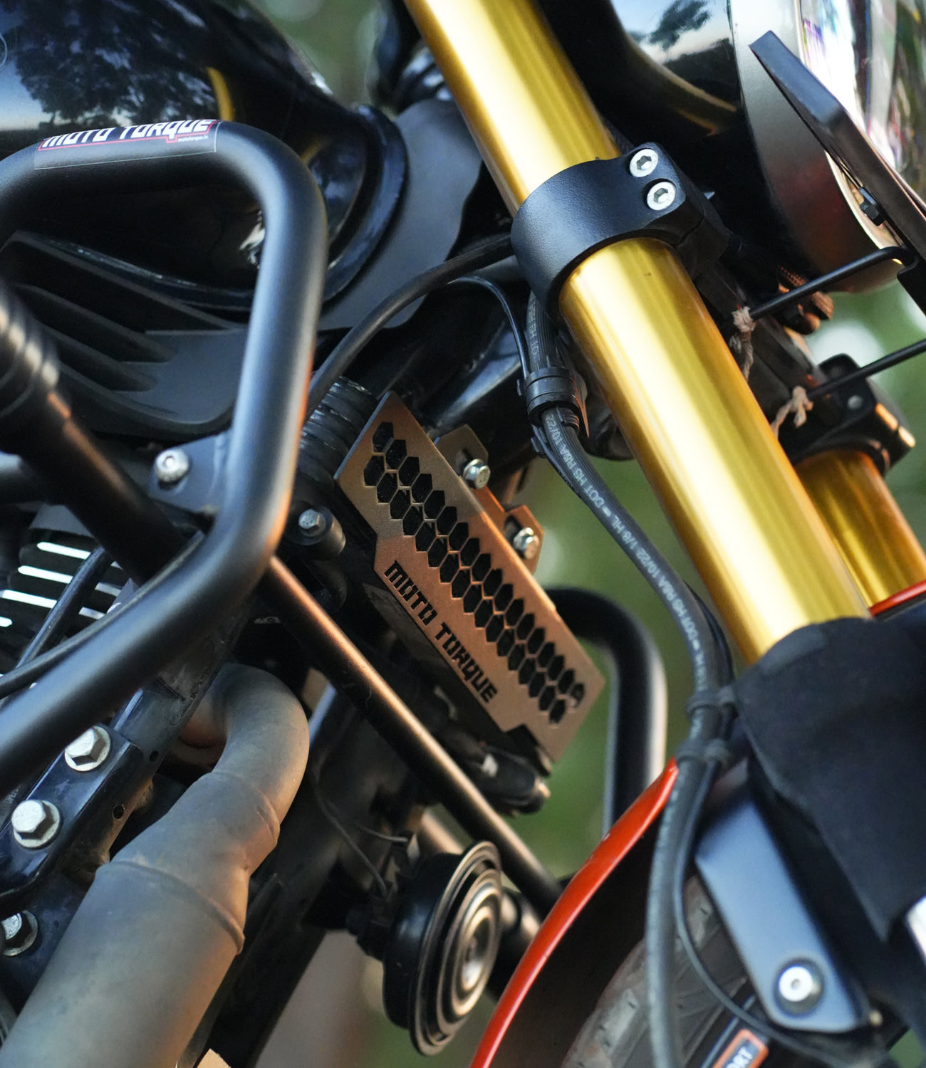 Mototorque Radiator Guard (Black) for TVS Ronin