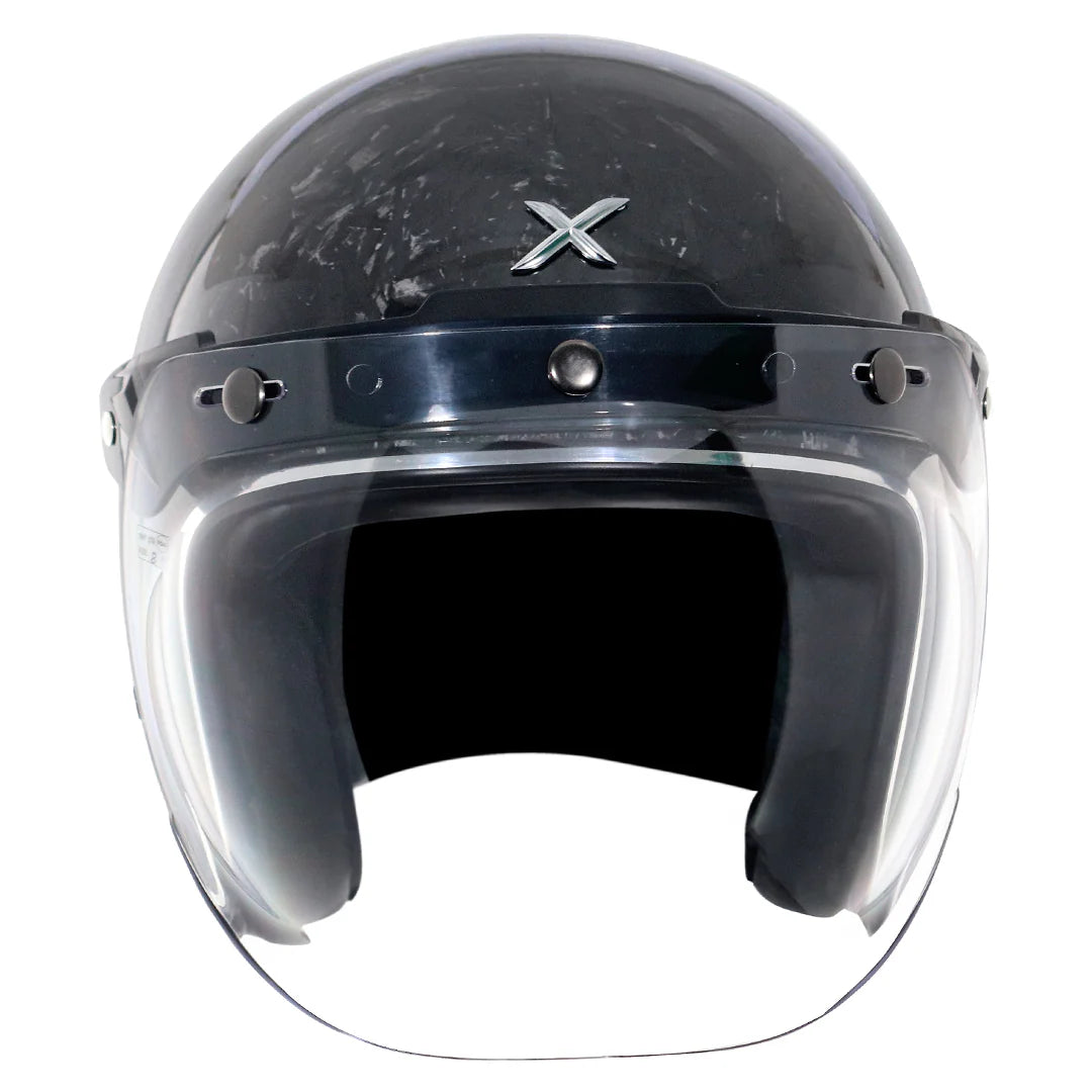AXOR Jet Forged Carbon Helmet — ISI & DOT Certified Open Face Helmet