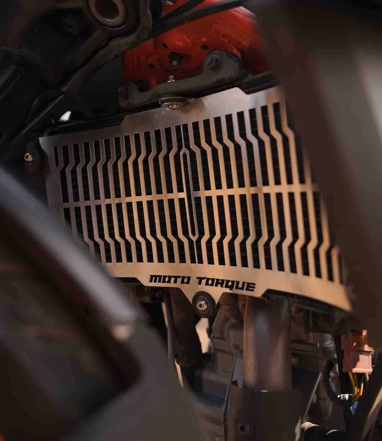 MotoTorque Radiator Guard (Stainless Steel) for KTM Duke 250/390 Gen-3 — Engine Protection