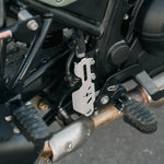 LEGUNDARY Buckler Master Cylinder Guard (Silver) for Royal Enfield Scram 440 — Lever & Reservoir Protection