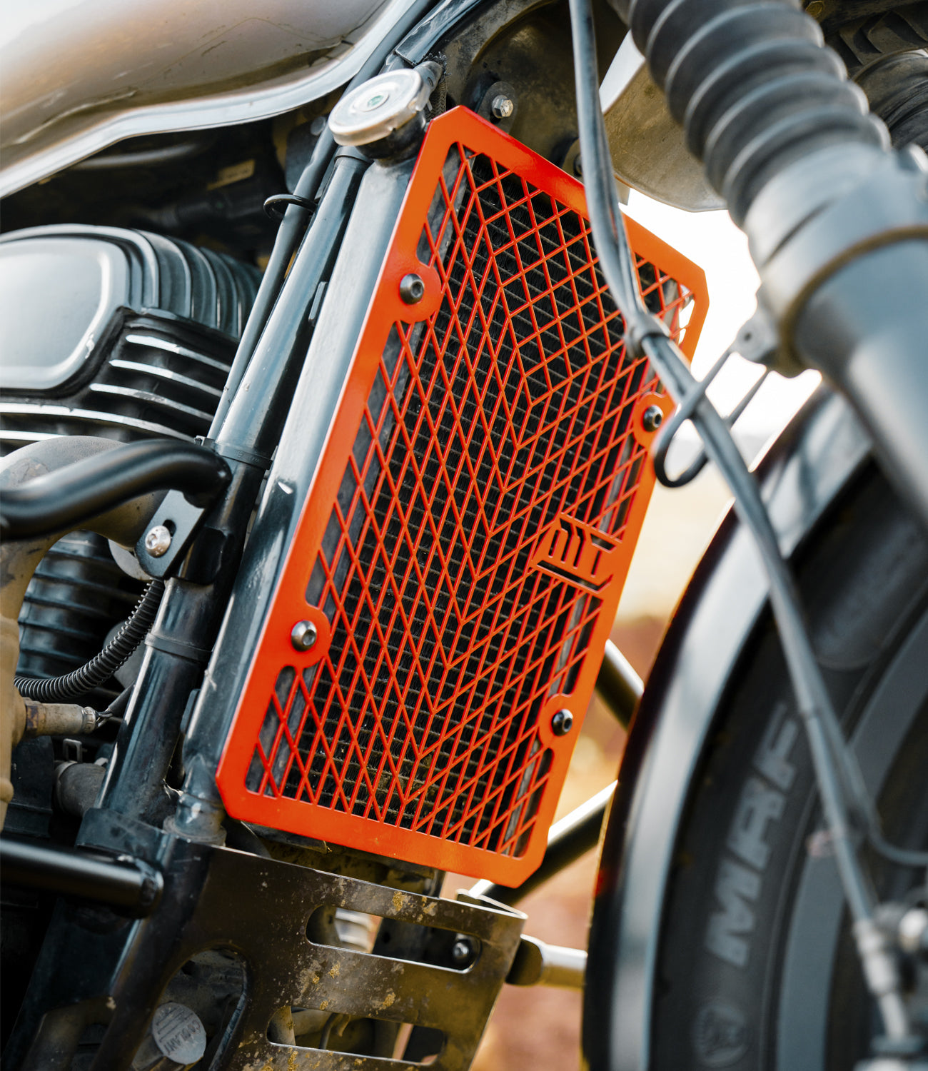 MotoTorque Radiator Guard for Yezdi Scrambler