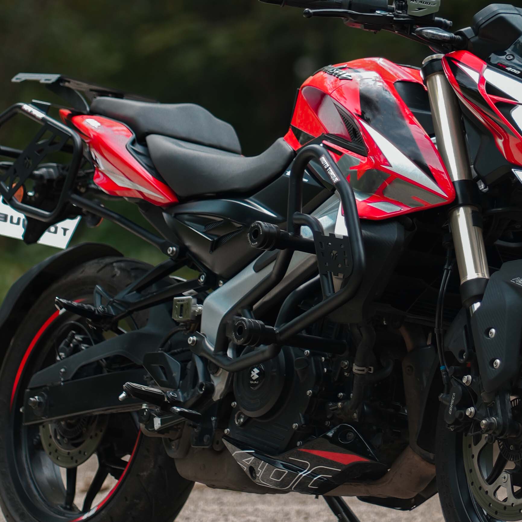 MotoTorque Crash Guard for Bajaj Pulsar NS400Z — Frame & Engine Protection