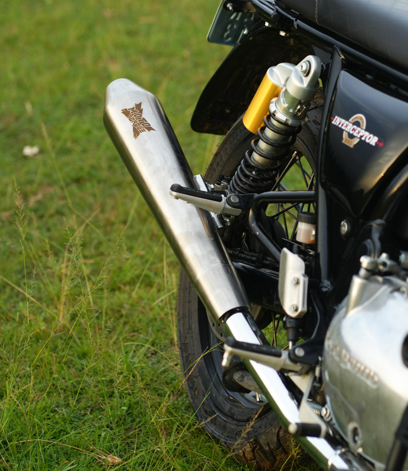 MotoTorque Drag Exhaust for Royal Enfield Interceptor 650 — Performance Slip-On