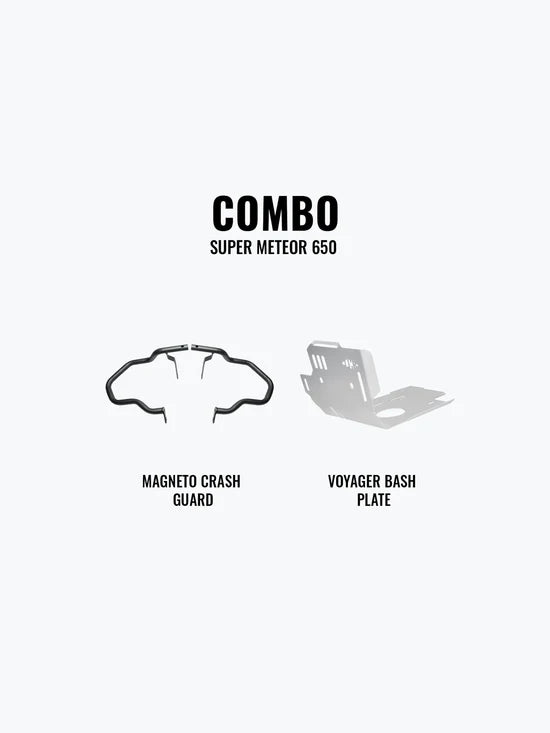 LEGUNDARY LCB Super Meteor 650 Combo Magneto Crash Guard & Voyager Bash Plate