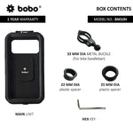 BOBO BM10H/M Fully Waterproof Bike Phone Holder — Handlebar / Mirror Mount