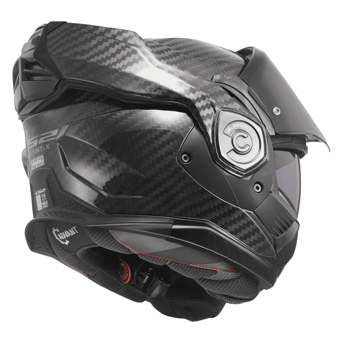 LS2 FF901 Advant X Solid Carbon helmet angle view