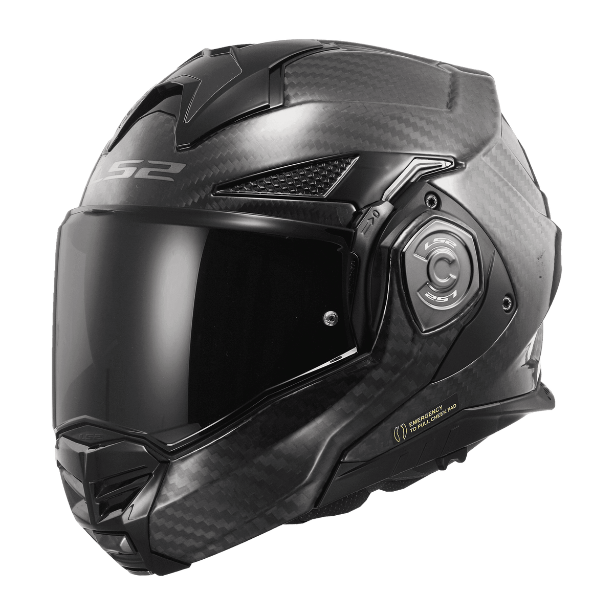LS2 FF901 Advant X Solid Carbon modular helmet