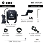 BOBO BM1 Jaw-Grip Bike Phone Mount — Built-In USB QC 3.0 Fast Charger