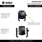 BOBO BM4 PRO Jaw-Grip Bike Phone Holder — with Vibration Controller