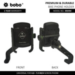 BOBO BM4M Jaw-Grip Bike Phone Holder — Long Rearview Mirror Mount