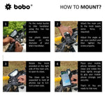 BOBO BM4 Jaw-Grip Bike Phone Holder — Motorcycle Mobile Mount