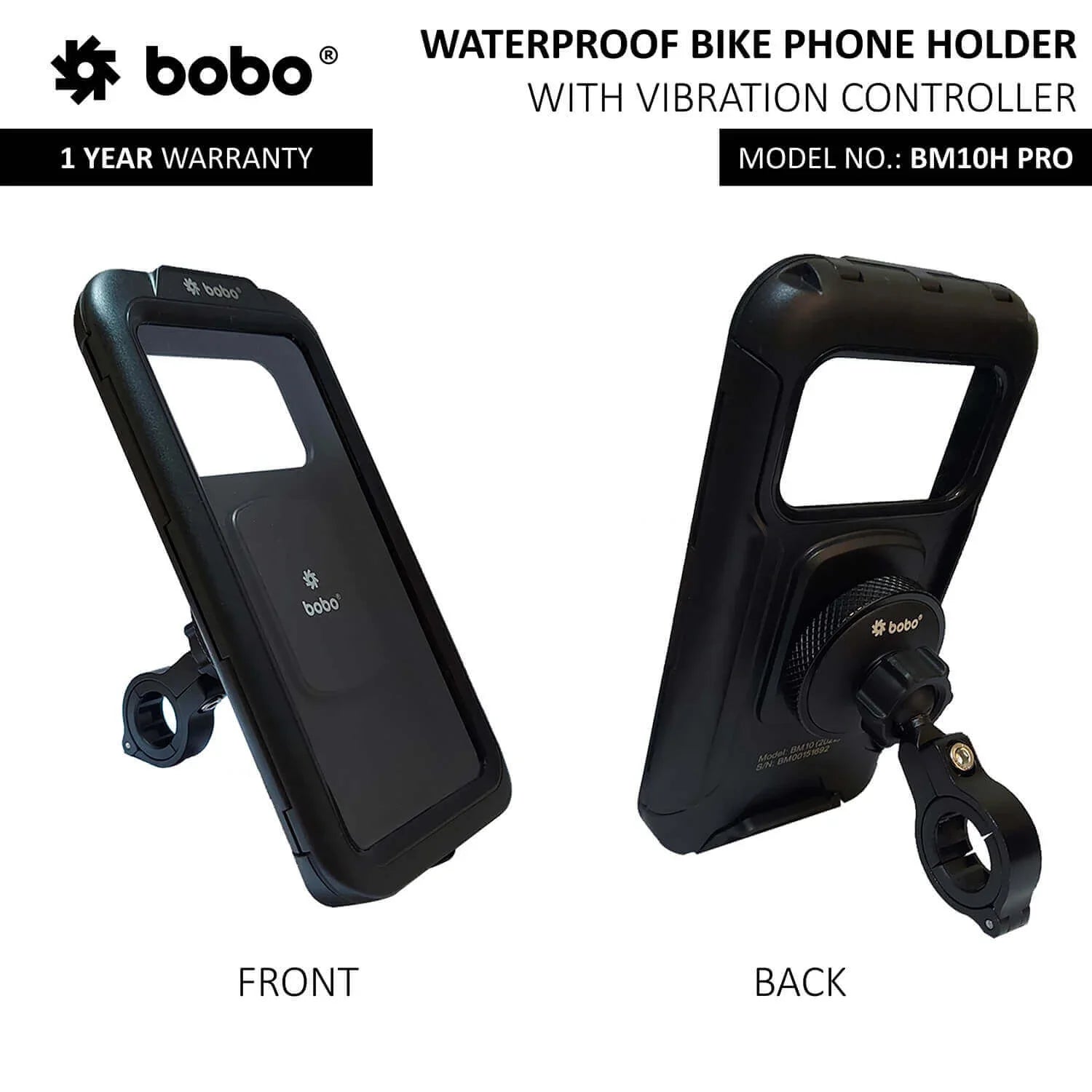 BOBO BM10H PRO Fully Waterproof Bike Phone Holder — Vibration Controller