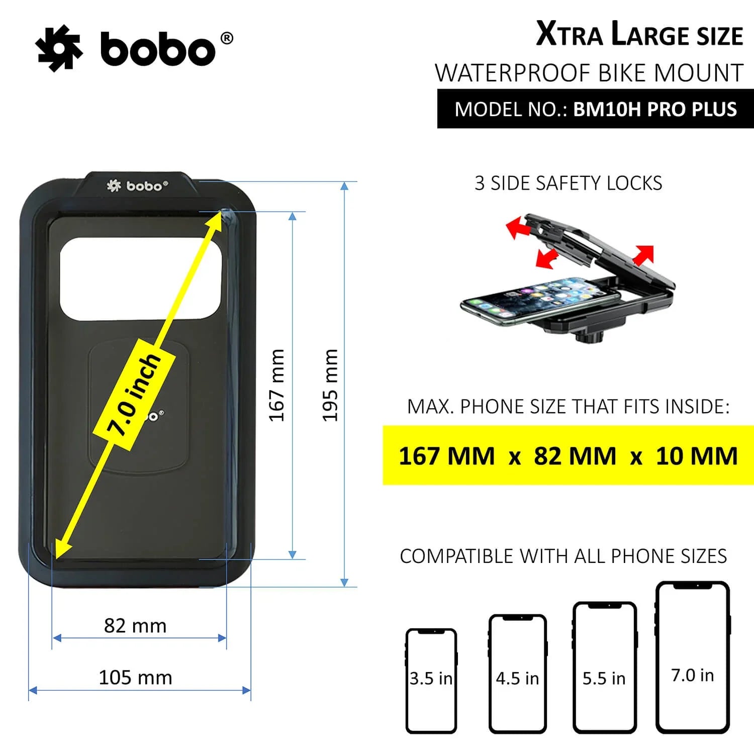 BOBO BM10H/M PRO Plus Fully Waterproof Bike Phone Holder — PRO Plus Vibration Damper