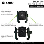 BOBO BM14 PRO X Jaw-Grip Bike Phone Holder — Quick Release + PRO X Vibration Controller