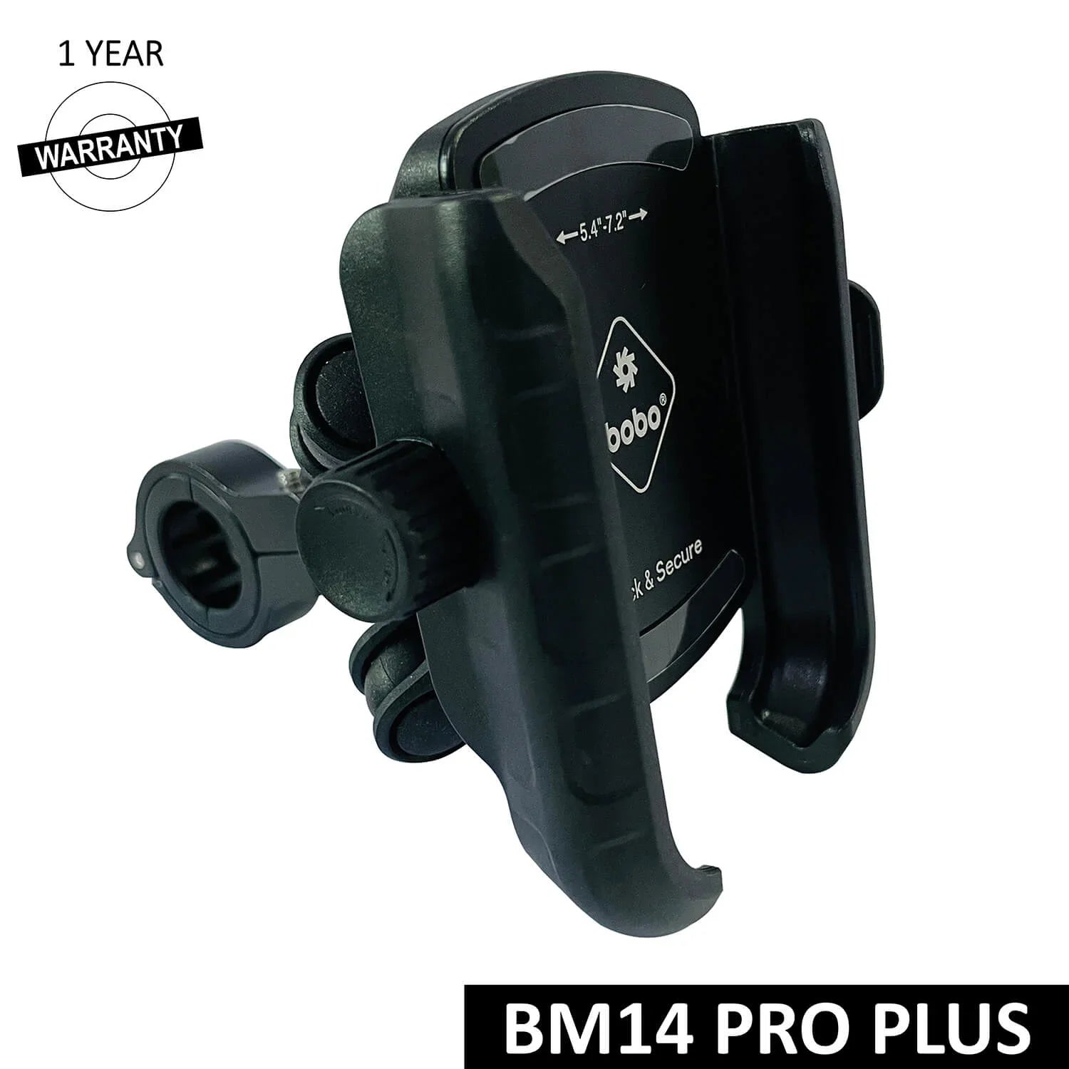 BOBO BM14 PRO Plus Jaw-Grip Bike Phone Holder — Quick Release + Anti-Vibration