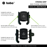 BOBO BM14 PRO Plus Jaw-Grip Bike Phone Holder — Quick Release + Anti-Vibration