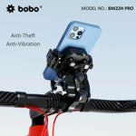 BOBO BM22H/M PRO Anti-Theft Bike Phone Holder — Anti-Vibration Handlebar / Mirror Mount