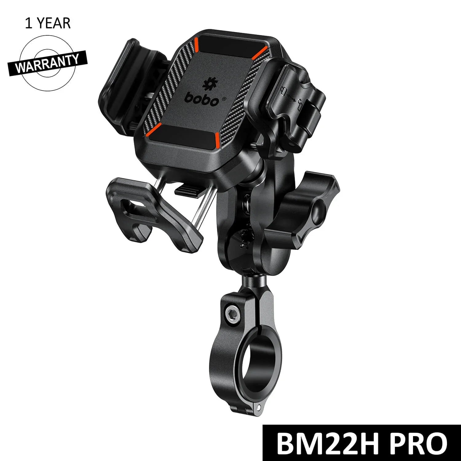 BOBO BM22H/M PRO Anti-Theft Bike Phone Holder — Anti-Vibration Handlebar / Mirror Mount