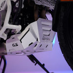 LEGUNDARY Vambrace Bash Plate (Silver) for BMW F450 GS — Sump & Frame Protection