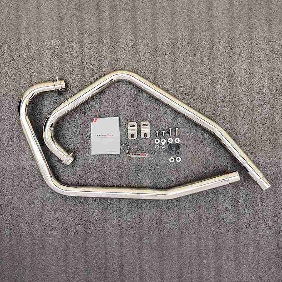 Powerage performance header for Interceptor 650 / Continental GT 650, polish, dual O2 sensor