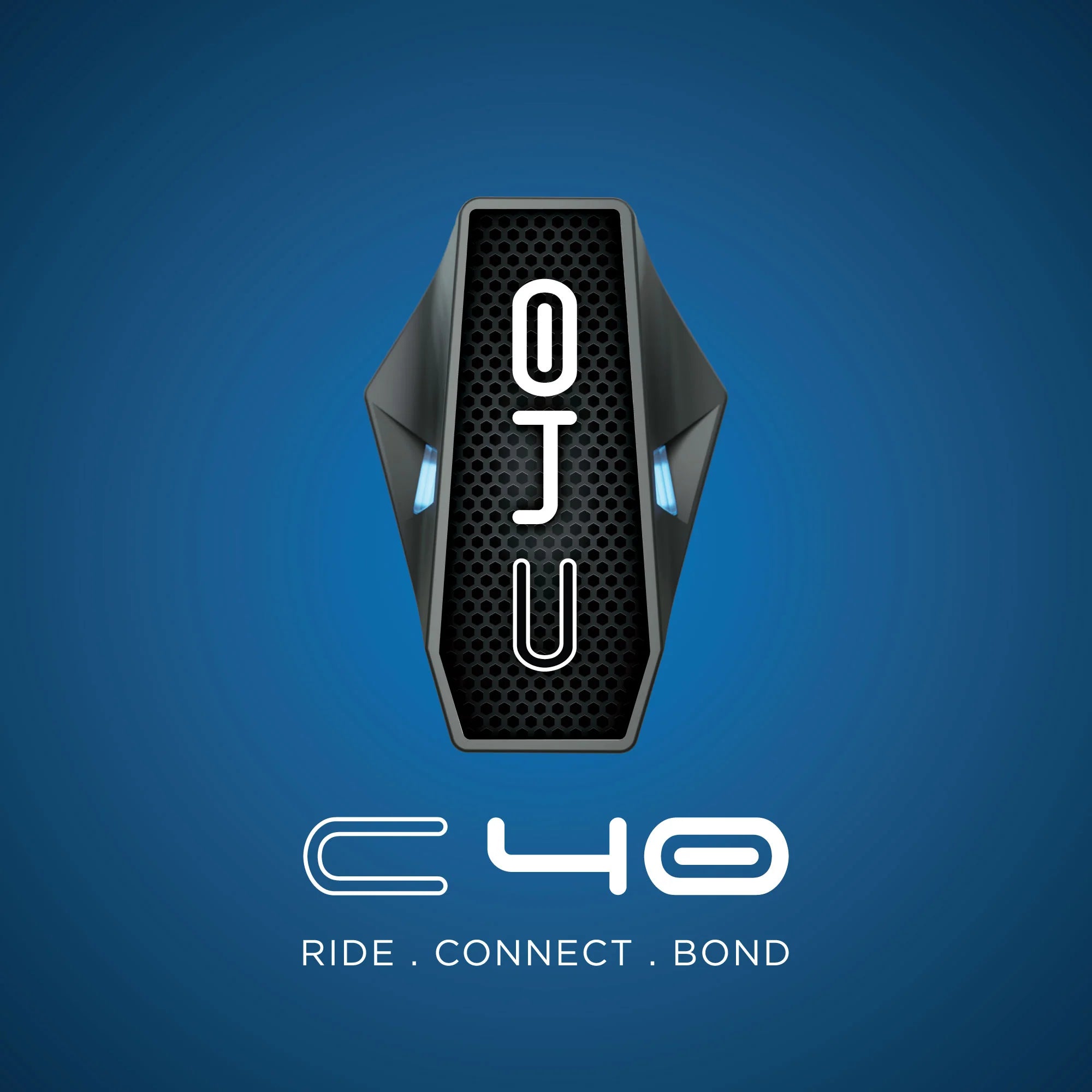 BLUARMOR C40 "The Grid" Helmet Intercom — RIDEGRID 2.0 Mesh, 20 Riders, AUDIOWEAVE, Crash Detection
