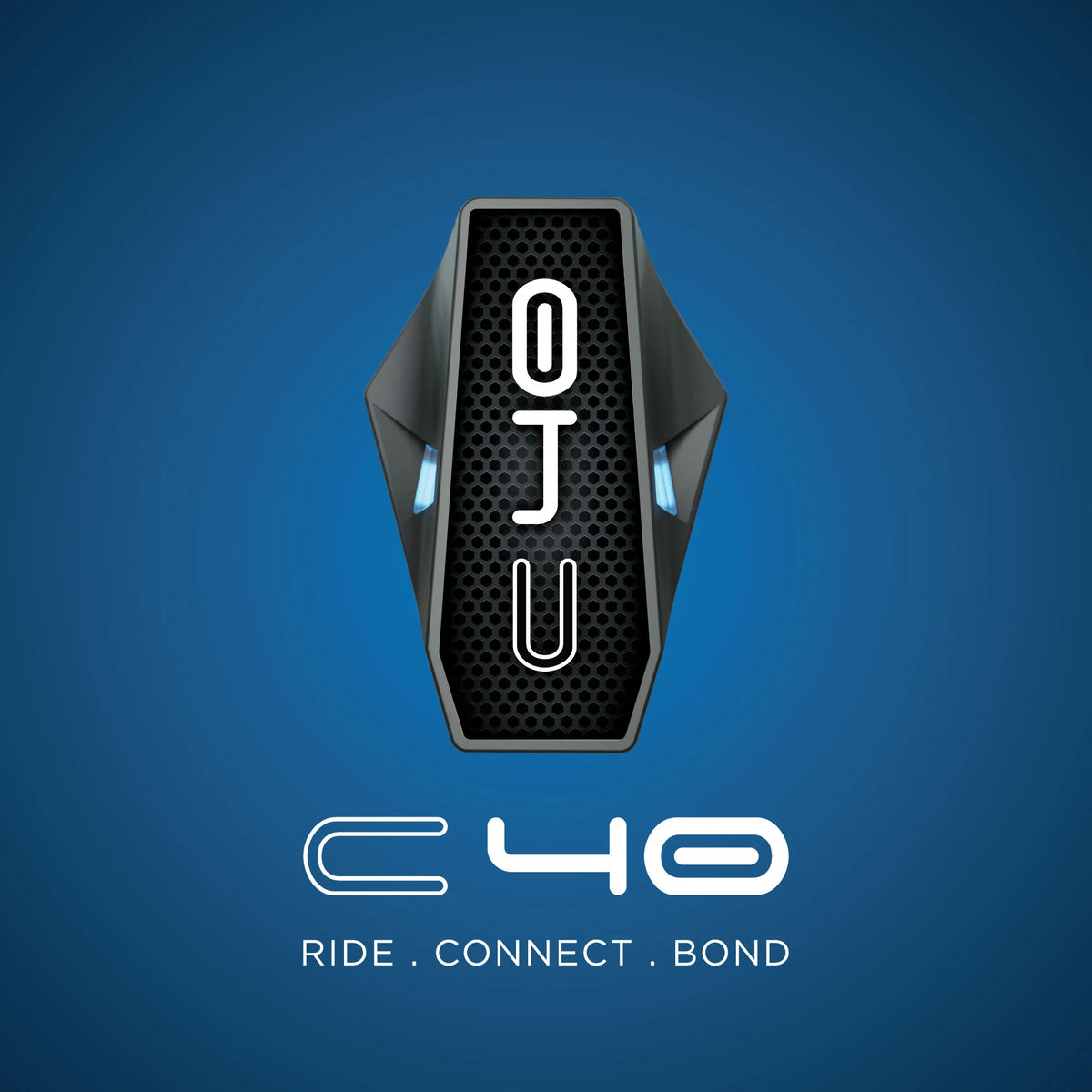 BLUARMOR C40 "The Grid" Helmet Intercom — RIDEGRID 2.0 Mesh, 20 Riders, AUDIOWEAVE, Crash Detection