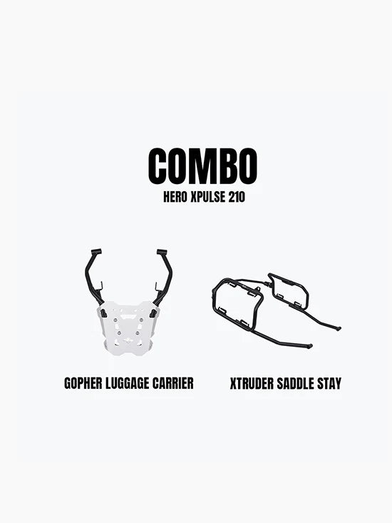 LEGUNDARY Hero XPulse 210 Xtruder Saddle Stay and Gopher Carrier Combo