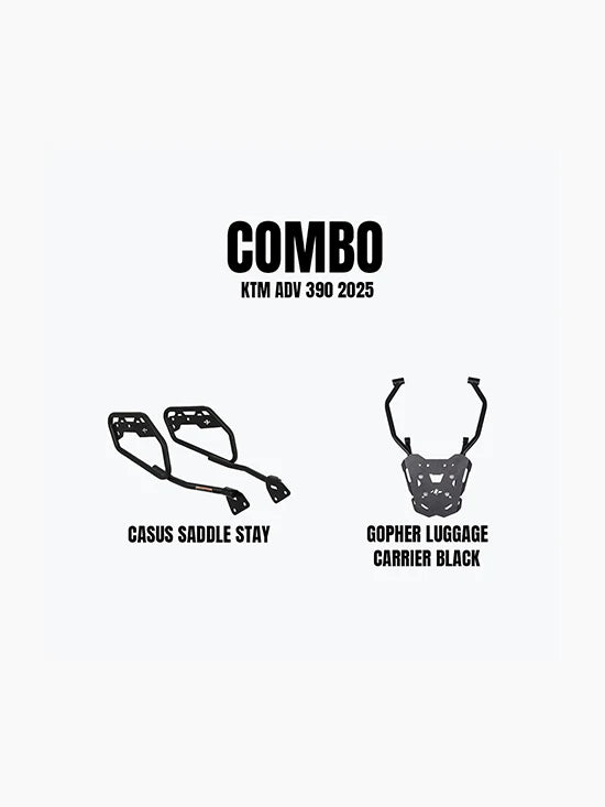 LEGUNDARY KTM ADV 390 2025 Casus Saddle Stay & Gopher Luggage Carrier MS Combo