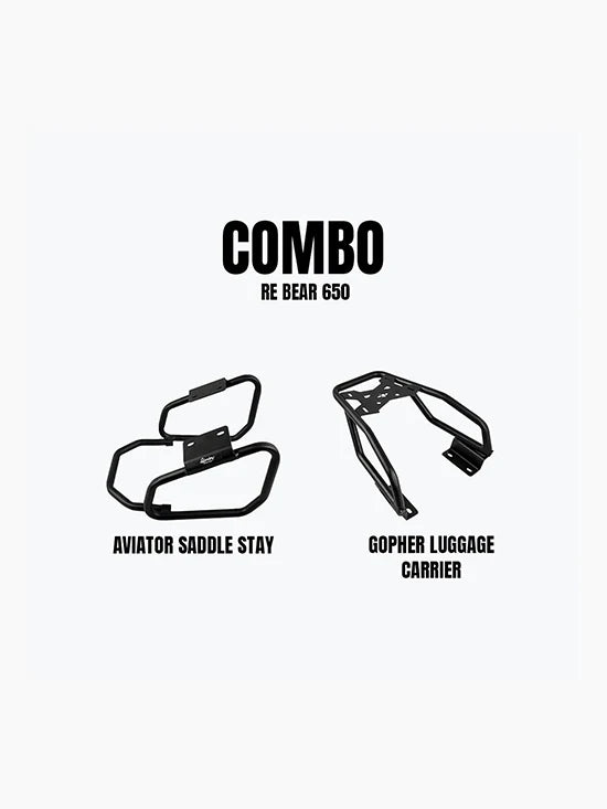 LEGUNDARY RE Bear 650 Aviator Saddle Stay & Gopher Carrier Combo