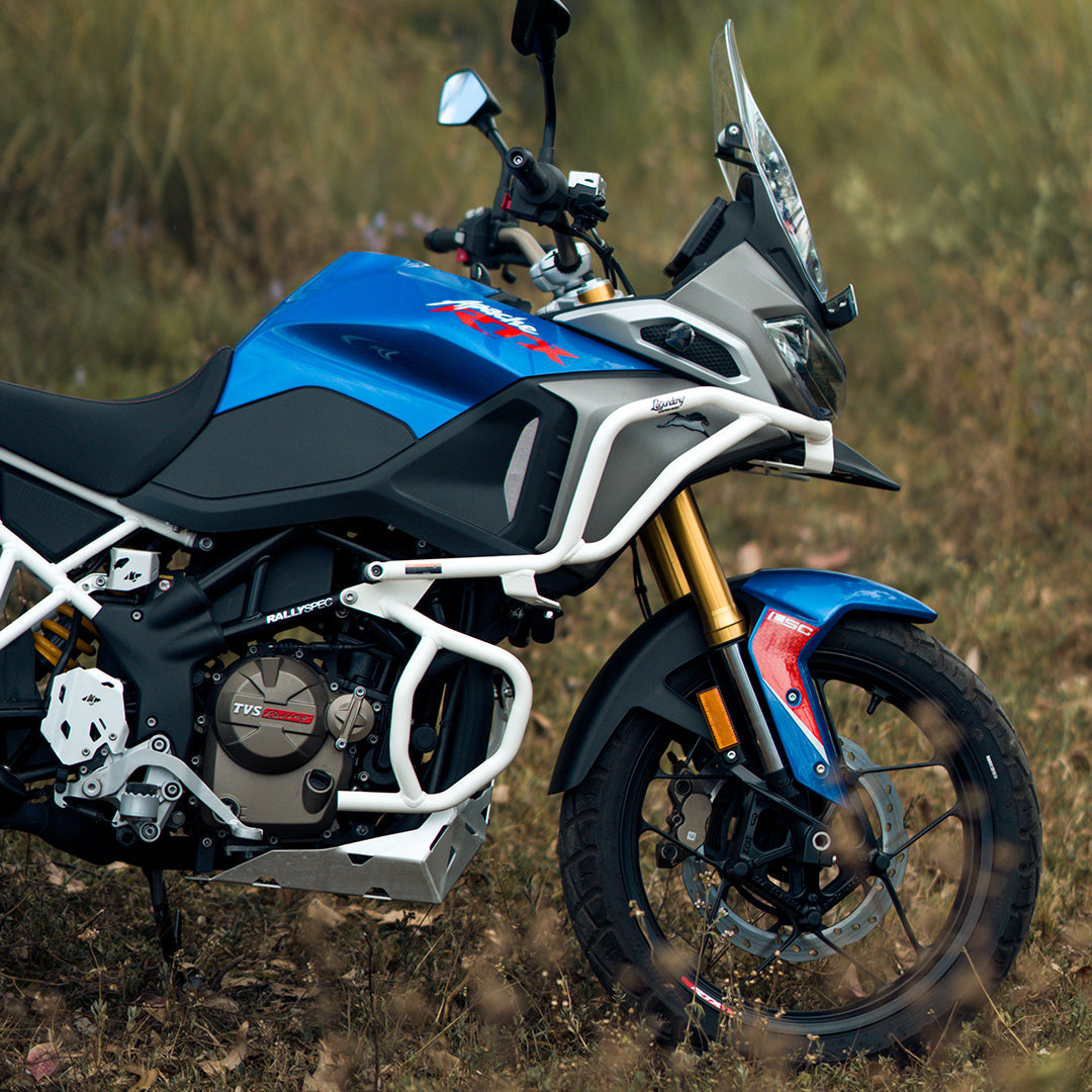 TVS Apache RTX 300 Raptor Crash Guard White