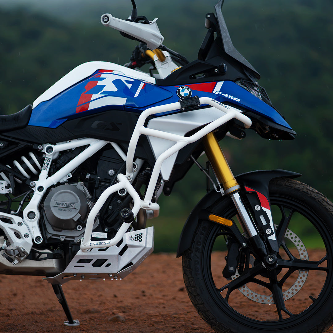 Mototorque Apex Crash Guard for BMW F450 GS (White) - view 1