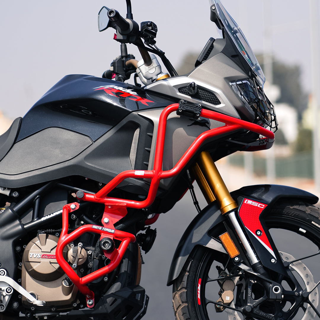 Stallion Crash Guard for TVS Apache RTX 300 - Red